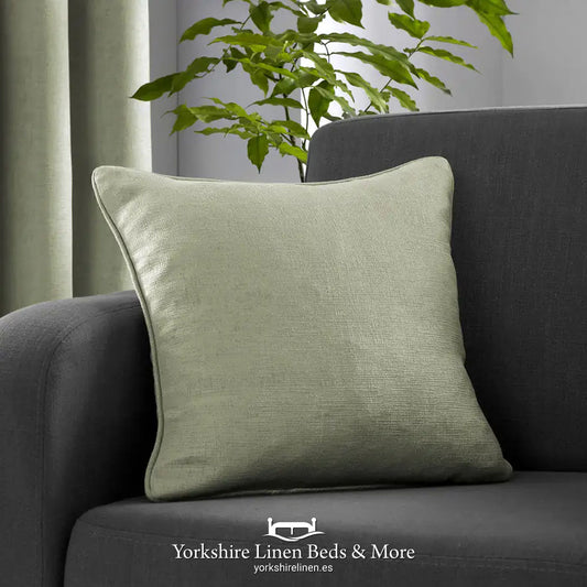 Stratus Faux Silk Cushions, Green - Cushions & Cushion Covers - Yorkshire Linen Beds & More