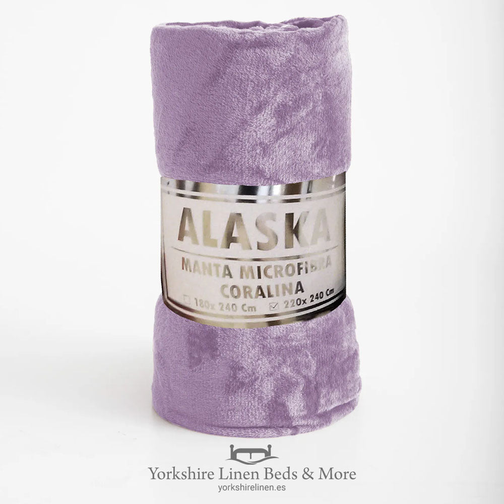 Super Value Velvet Touch Throws, Various Sizes, Lilac - Throws & Bedspreads - Yorkshire Linen Beds & More