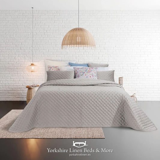 Thunder Luxury Velvet Bedspreads, Grey - Bedspreads & Throws - Yorkshire Linen Beds & More