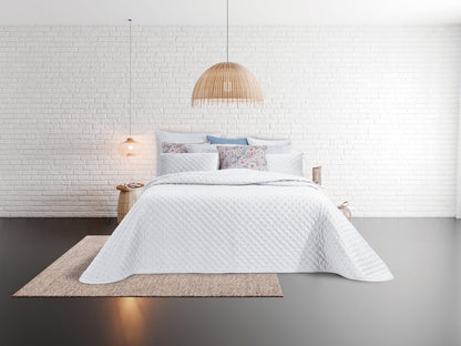 Thunder Luxury Velvet Bedspreads, White