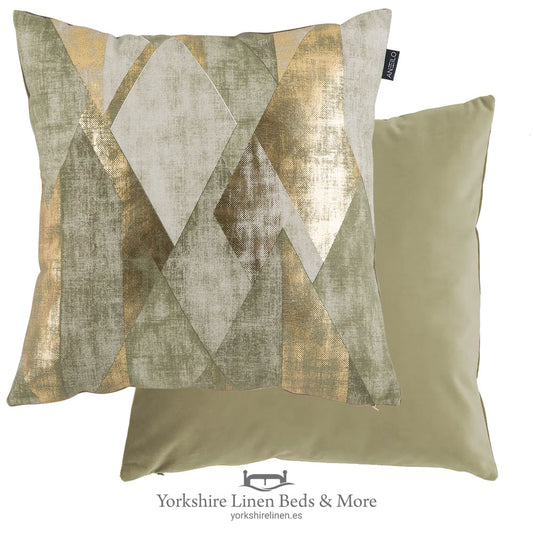 Urban Geo Cushion, Khaki - Cushions and Home Decoration, Yorkshire Linen Beds & More