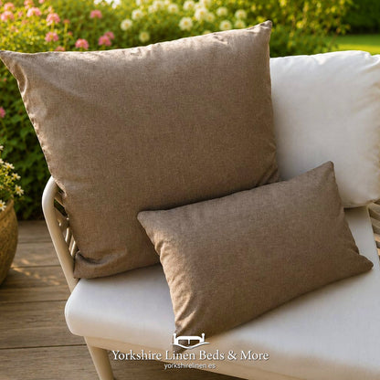 Waterproof Outdoor Cushion, Linen - Cushions & Cushion Covers - Yorkshire Linen Beds & More, Mijas Costa, Spain