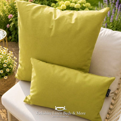Waterproof Outdoor Cushion, Pistachio - Cushions & Cushion Covers - Yorkshire Linen Beds & More, Mijas Costa, Spain