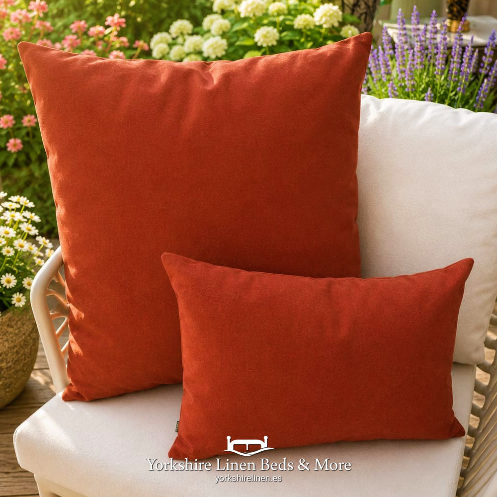 Waterproof Outdoor Cushion, Terracotta - Cushions & Cushion Covers - Yorkshire Linen Beds & More, Mijas Costa, Spain