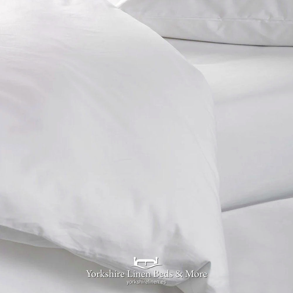 White 100% Cotton Duvet Cover - Yorkshire Linen Beds & More, Mijas, Costa del Sol, Spain