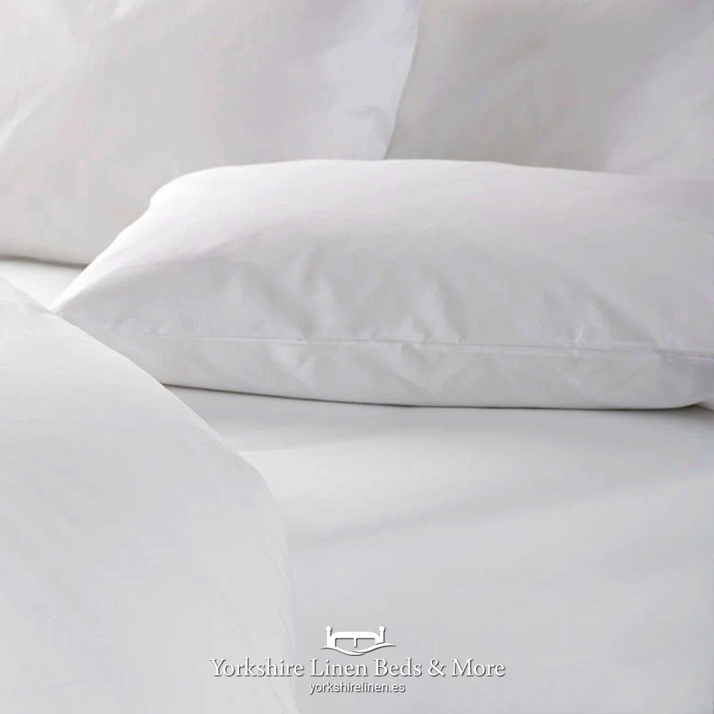 White 100% Cotton Pillowcase - Yorkshire Linen Beds & More, Mijas, Costa del Sol, Spain