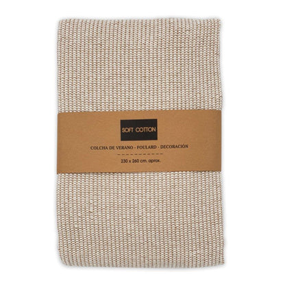 Jazmin 100% Cotton Multiuse Throw, Mid Blue