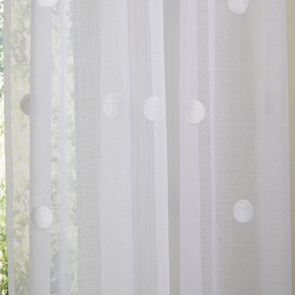 Sara Tufted Voile Panels, White
