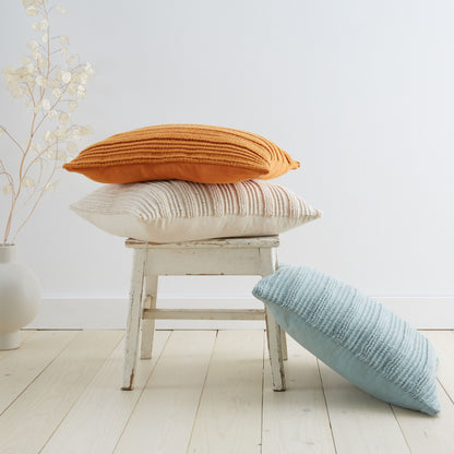 Tufted Stripe Cushions, Terracotta