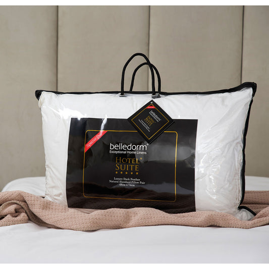 Special Buy Luxury 100 % Duck Feather Pillow Pair