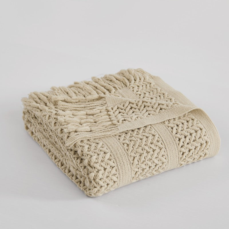 Boho Bed Runner Beige or Cream