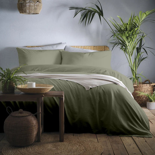 Cassie 100 % Cotton Stonewash Duvet Set Khaki