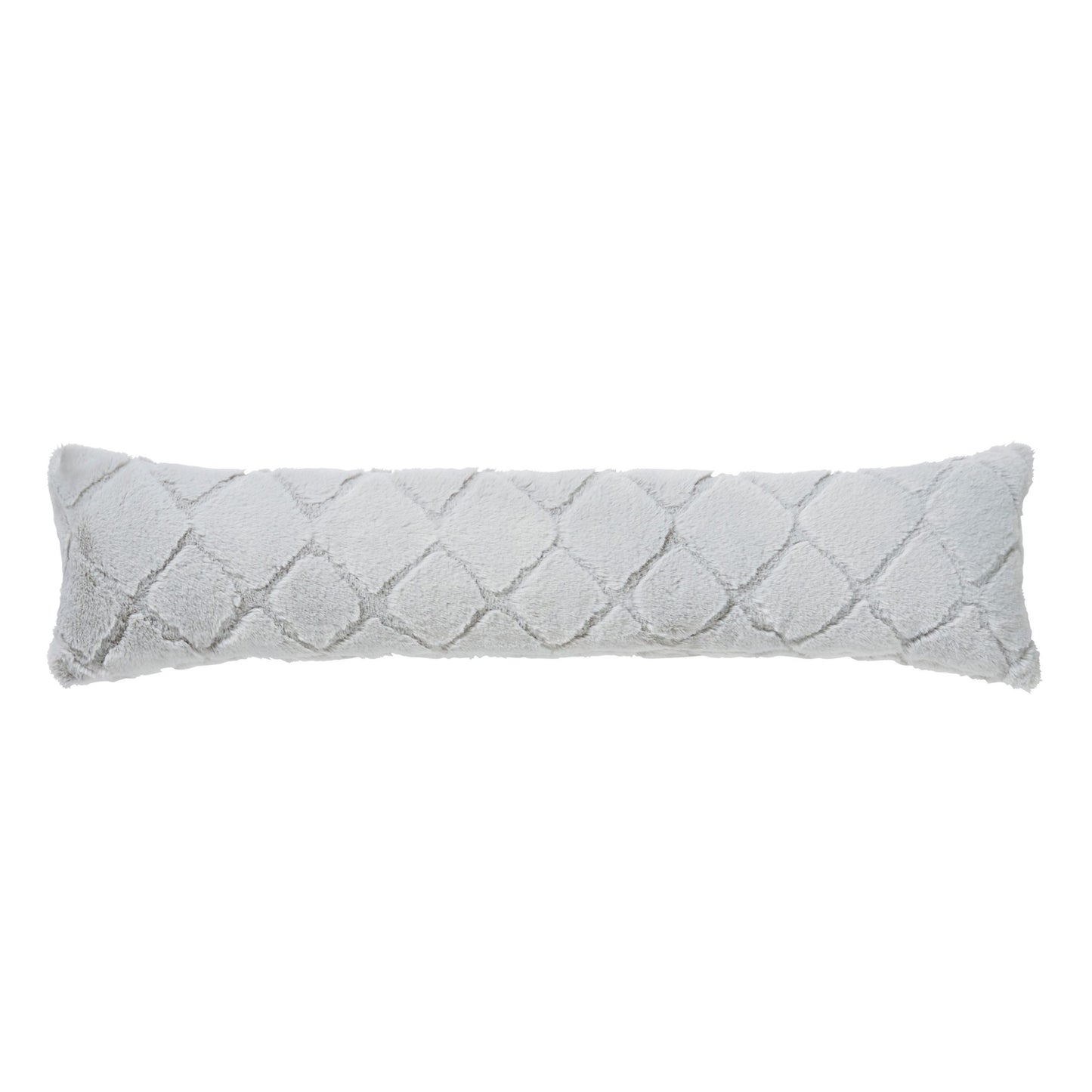 Cosy Diamond Fur Draught Excluder, Silver
