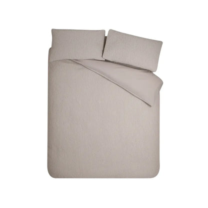 Crinkle Seersucker Duvet Set - White