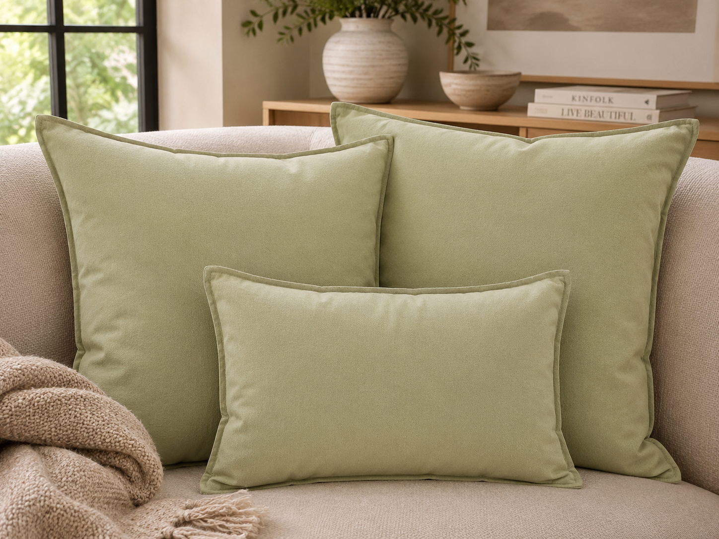 Dalia Linen Blend Filled Cushions, Apple 35