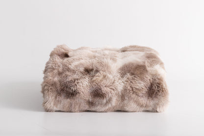 Duna Luxury Faux Fur Throw, Beige