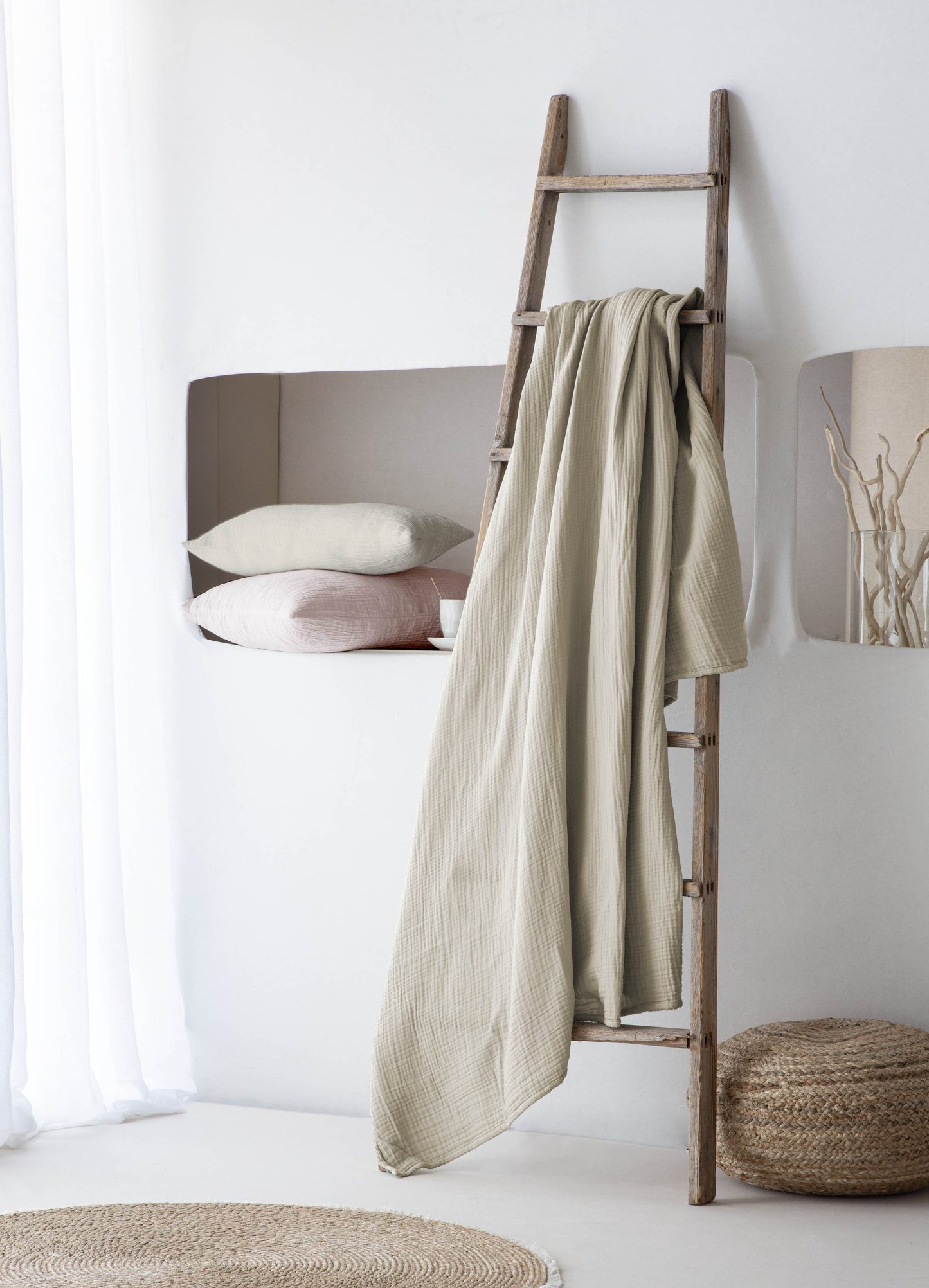 Elian Cotton Multiuse Throw, Beige REDUCED TO CLEAR