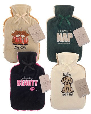 Fleece Hot Water Bottles - Assorted