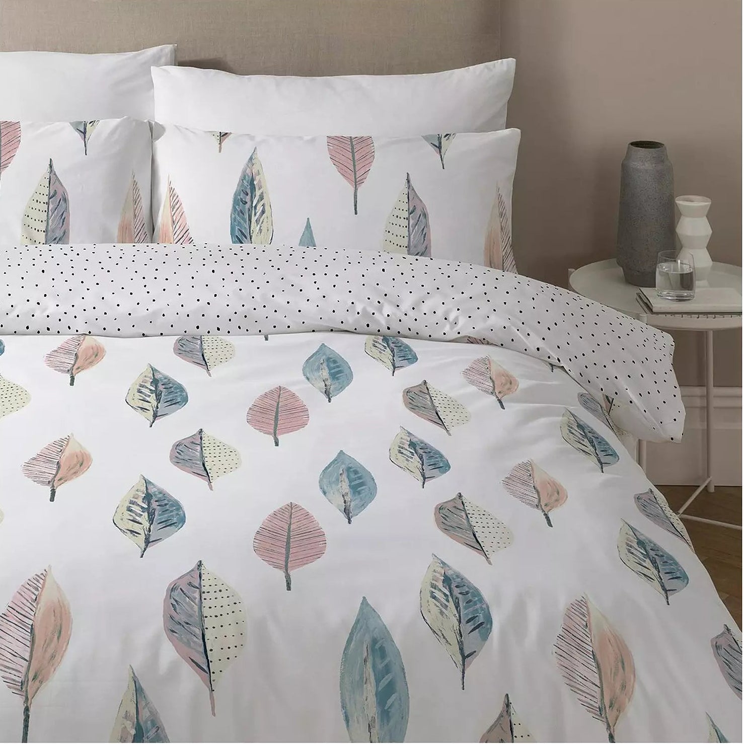 Skandi Leaf Duvet Set, Multi SALE !
