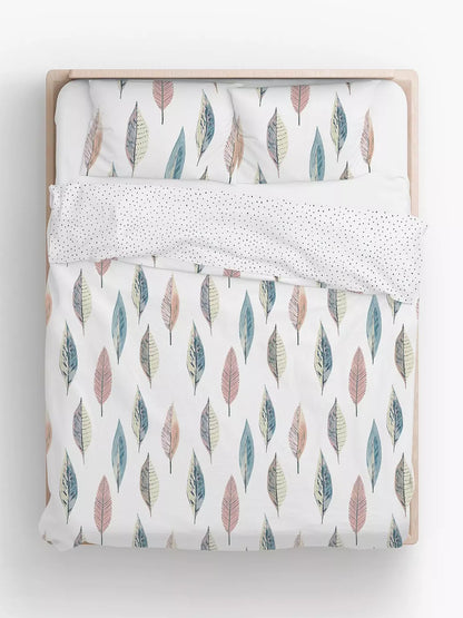 Skandi Leaf Duvet Set, Multi