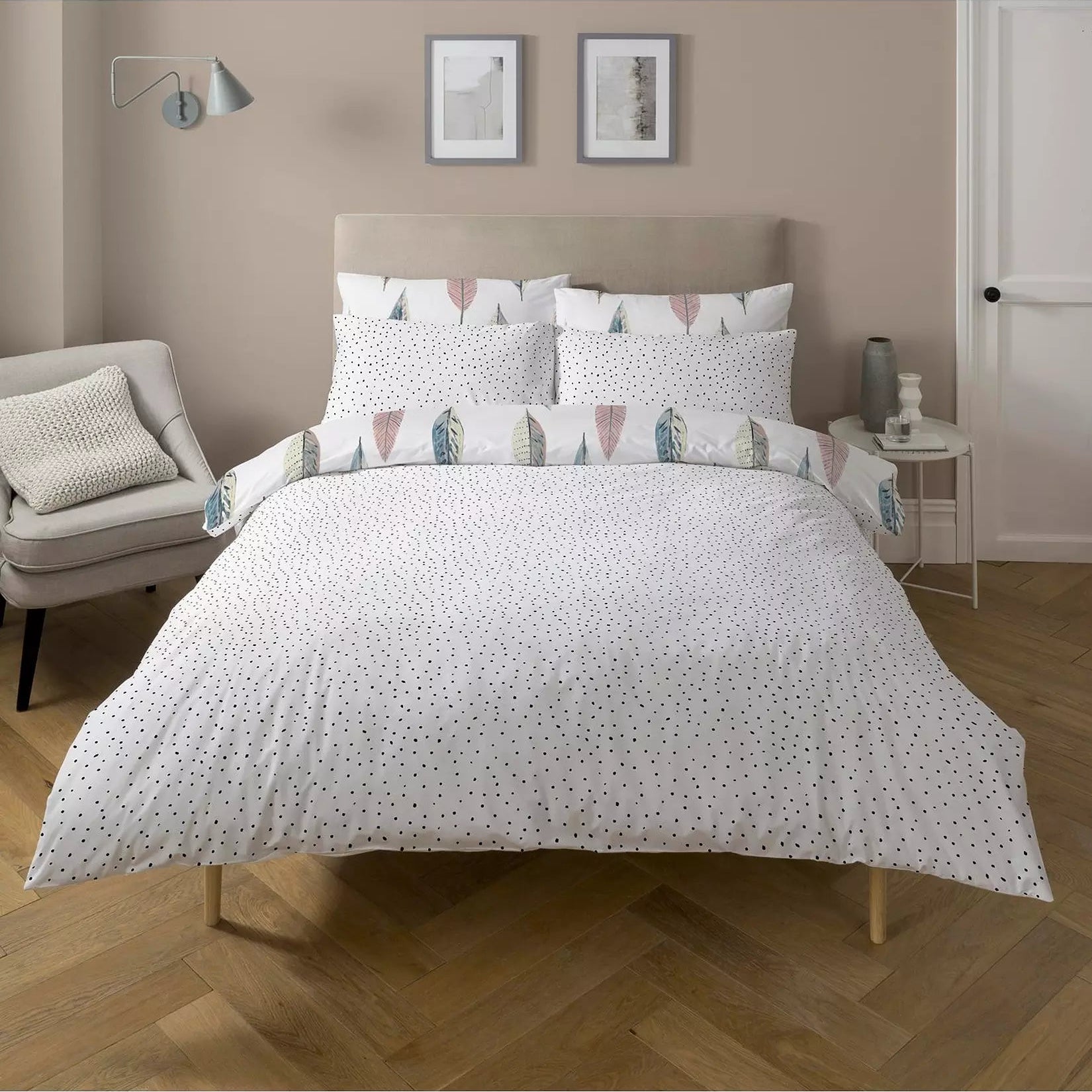 Skandi Leaf Duvet Set, Multi SALE !