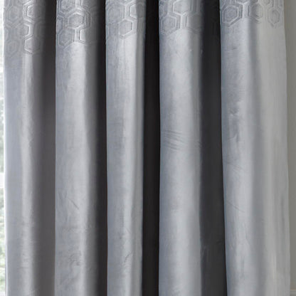 Jasper Eyelet Curtains, Silver LAST UNITS