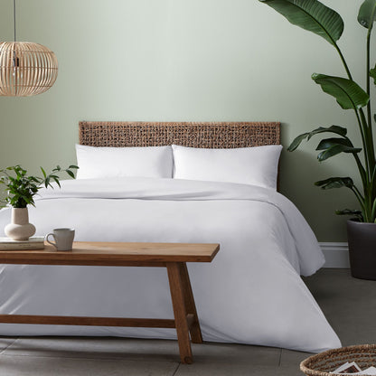 Catherine Lansfield So Soft Jersey Duvet Set, White FINAL CLEARANCE