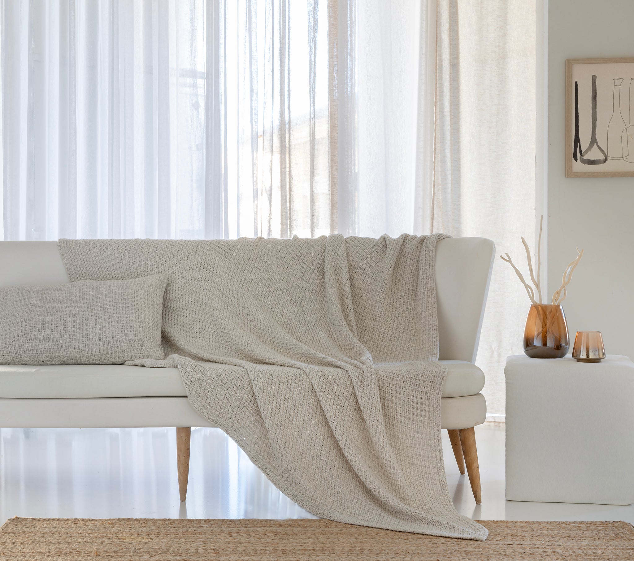 Lisbon Cotton Throw & Cushions - Assorted Colours