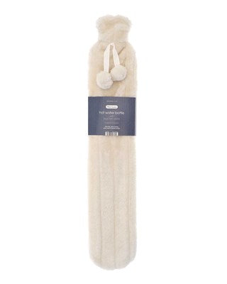 Ex Long Faux Fur Hot Water Bottles-Natural