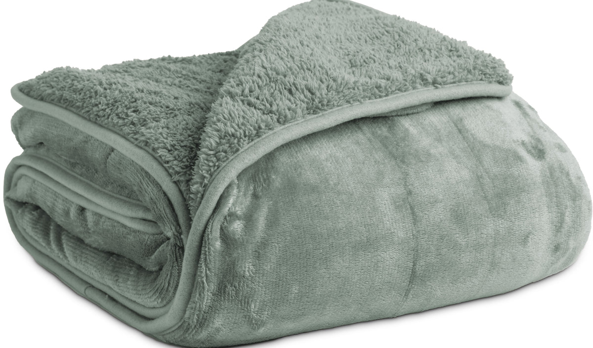 Value Supersoft Sherpa Fleece - Duck Egg