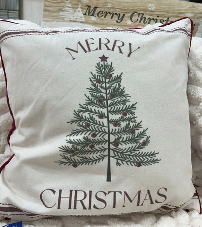 Merry Christmas Tree Christmas Cushion
