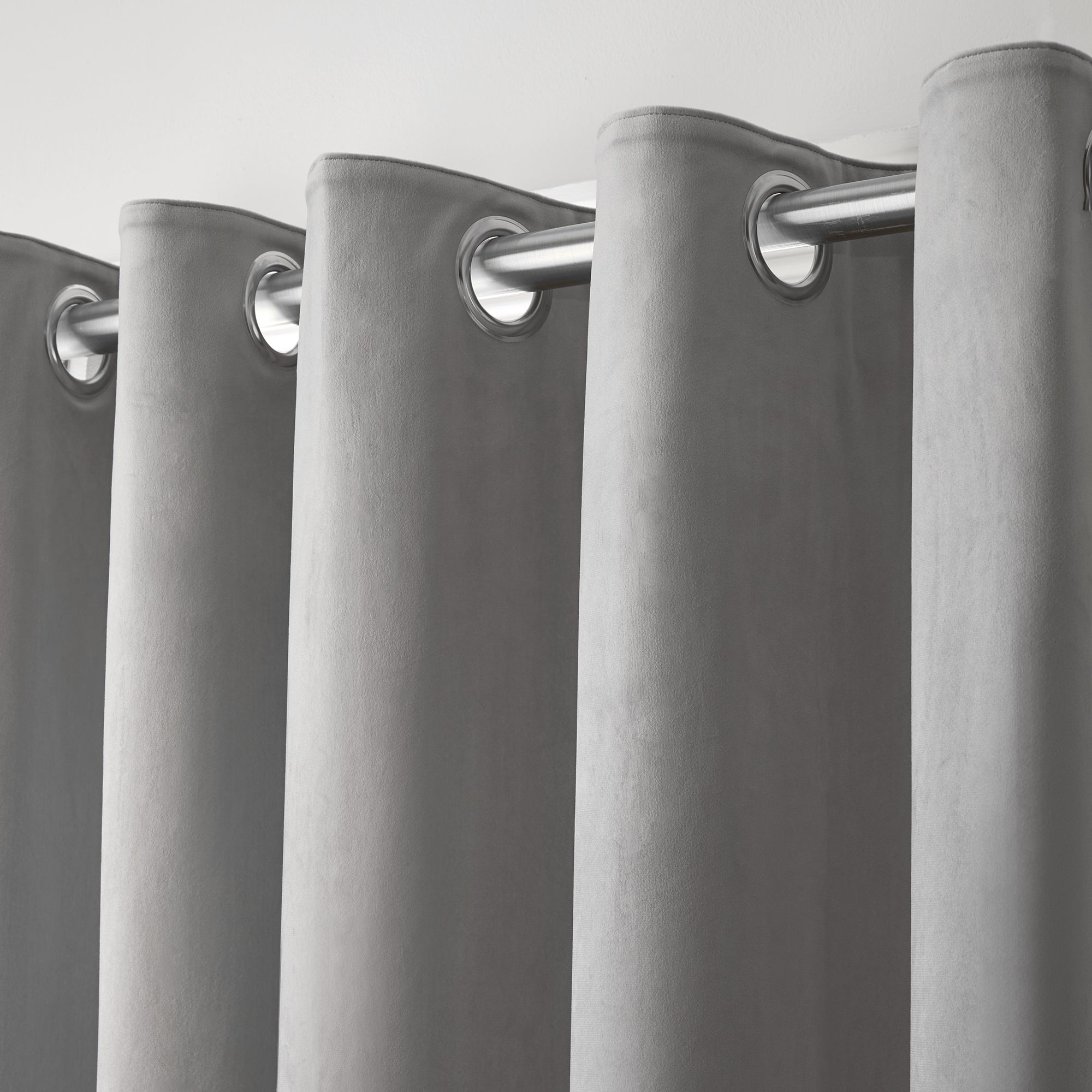 Montrose Black Out Curtains by Laurence Llewelyn- Bowen - Silver SALE