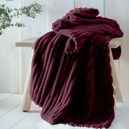 Morris Burgundy Cushion & Throw