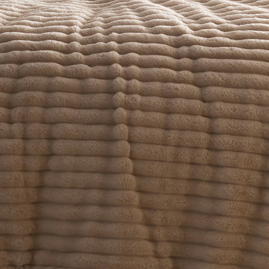 Morritz Fleecy Ribbed Duvet Cover - Natural
