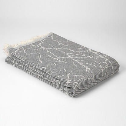 Carrera 100% Recycled Cotton Throws, Charcoal FLASH SALE