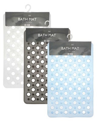 Retro Transparent Non- Slip Bath Mats - Assorted