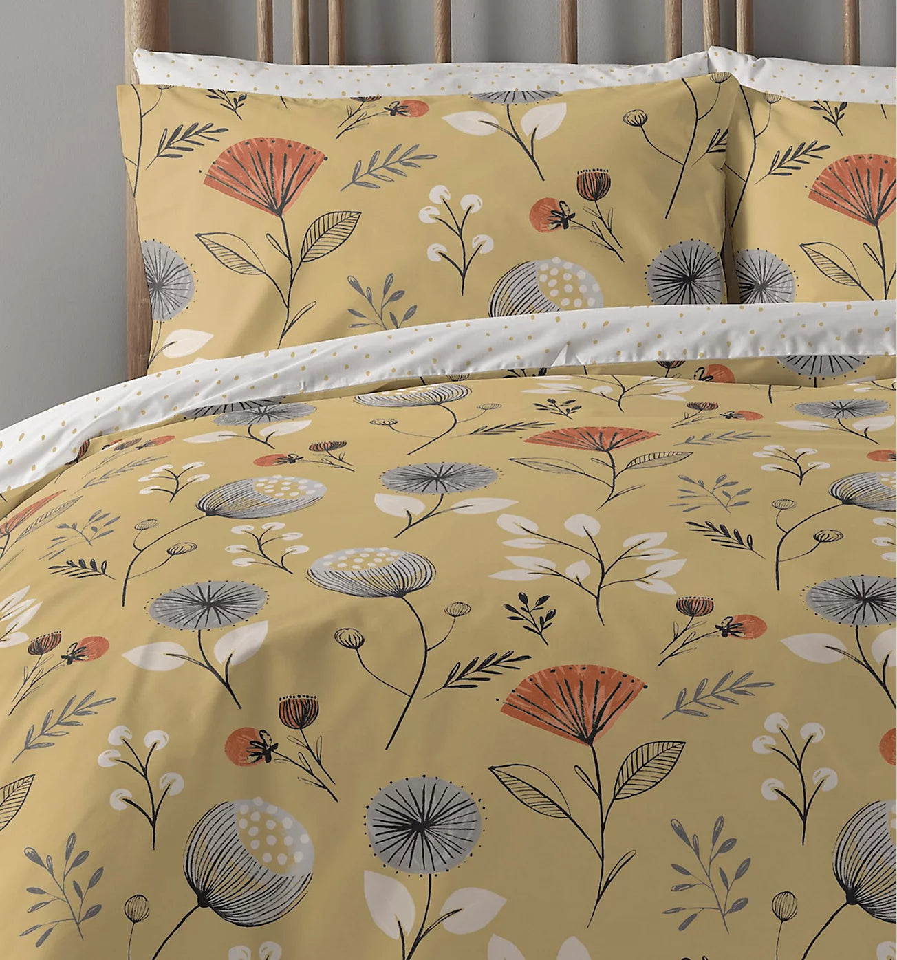 Olga Floral Duvet Duvet Sets, Yellow SINGLES 10 €