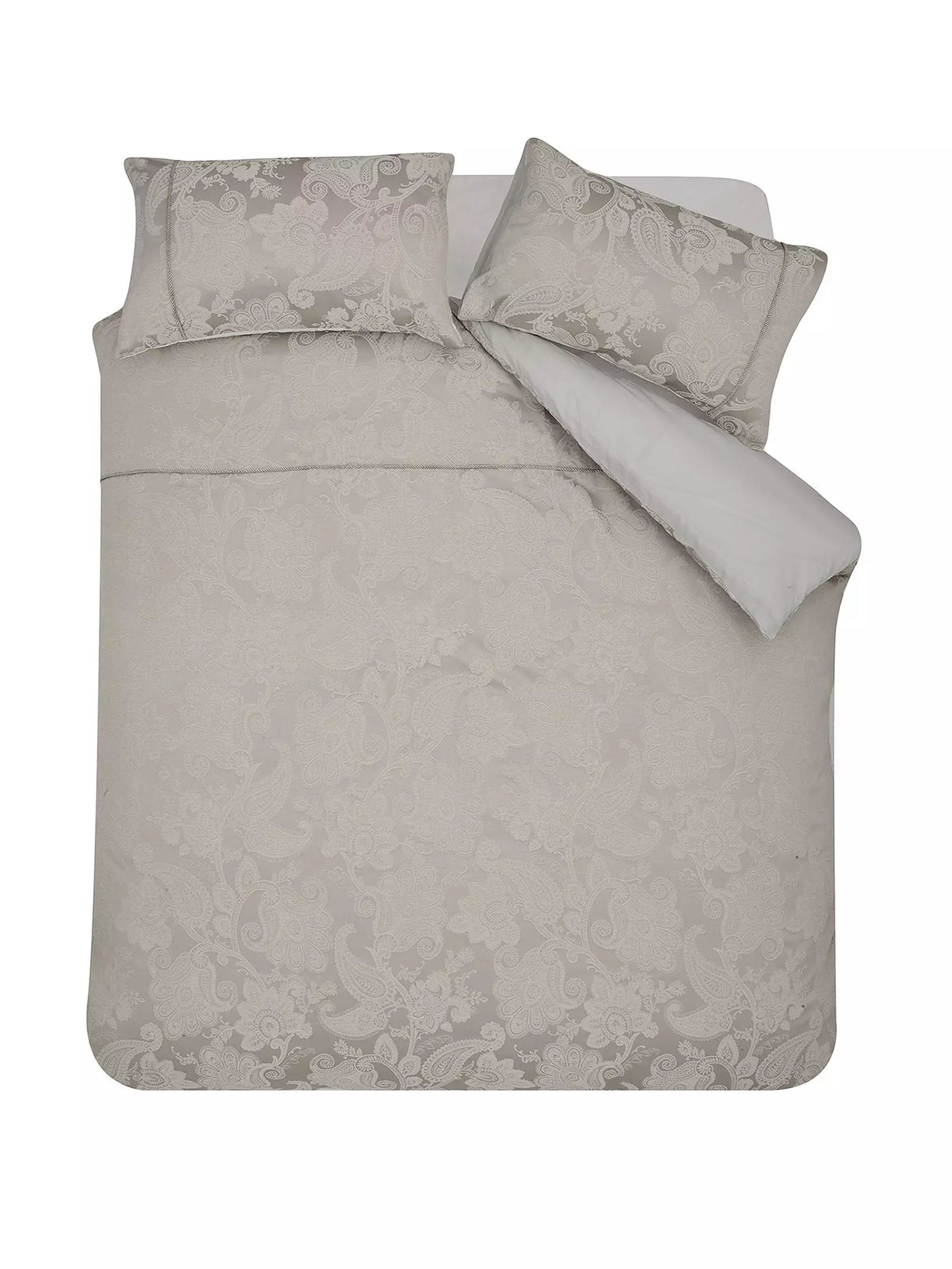 Catherine Lansfield Opulent Jacquard Duvet Set- Champagne