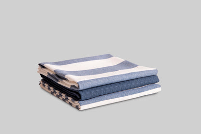 Lines 3 Pack Cotton Tea towels- Various Colours