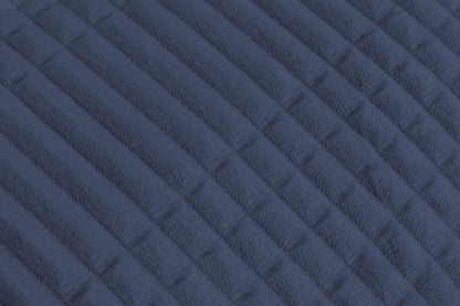 Oslo Luxury Sherpa Ribbed Throws, Navy SALE