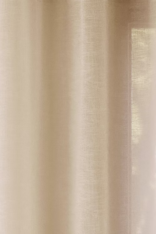 Ronda Slot Type Linen Style Voile Panels- Natural