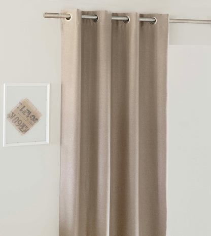 Rocio Dim Out Eyelet Curtain Panels, Beige