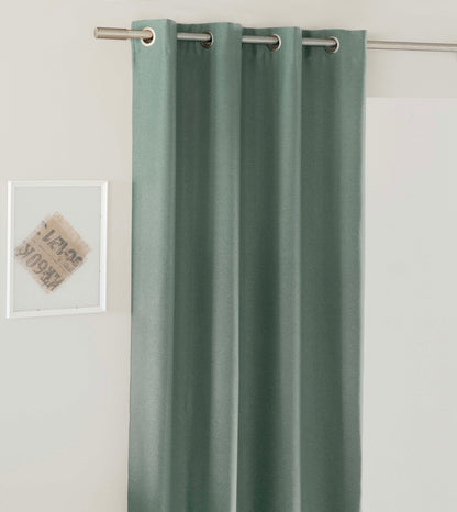 Rocio Dim Out Eyelet Curtain Panels, Teal