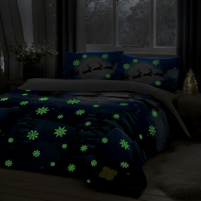 Santas Glow in the Dark Christmas Duvet Set