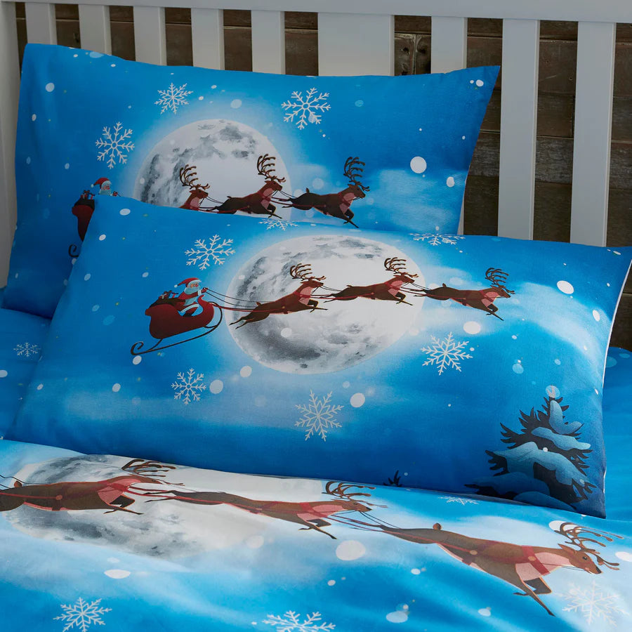 Santas Glow in the Dark Christmas Duvet Set