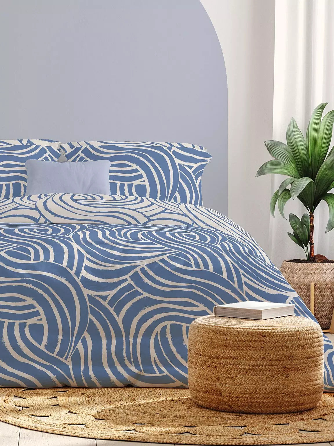 Sophie Waves Duvet Set, Blue