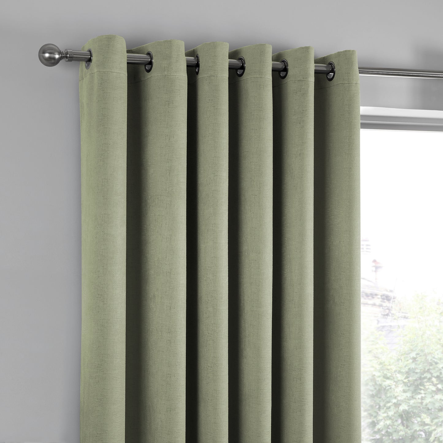Stratus Ring Top Dim Out Curtains, Green
