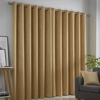 Stratus Ring Top Dim Out Curtains, Ochre
