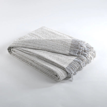 Verona Cotton Rich Multiuse Throw Stone and Grey
