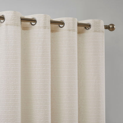 Linen Knot Eyelet Voile Panels - Natural